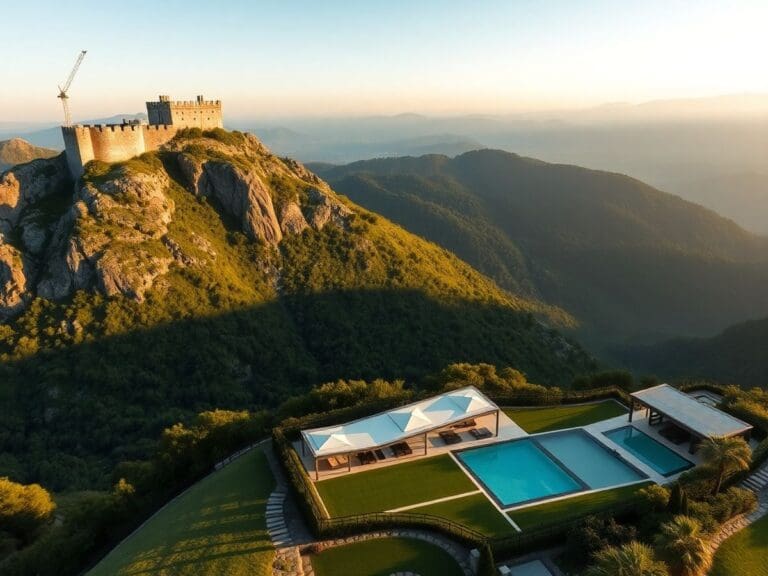 Bergfestung, privater Luxus im Tal