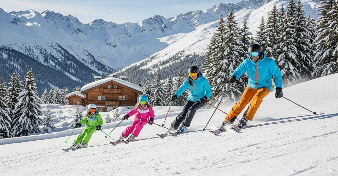Luxury ski chalet rental with outdoor hot tub — ski-in ski-out Alps Excellence Luxury Villas