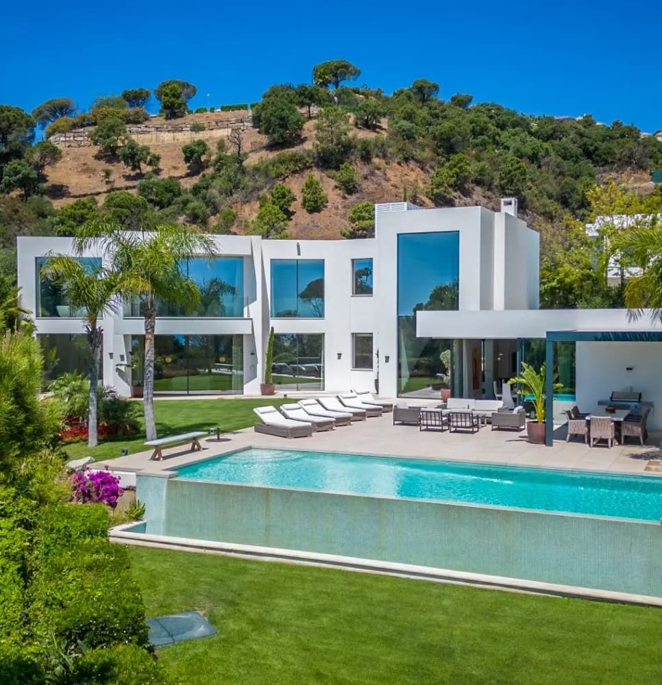 Luxury villa rental Marbella Spain — private pool panoramic Mediterranean sea view