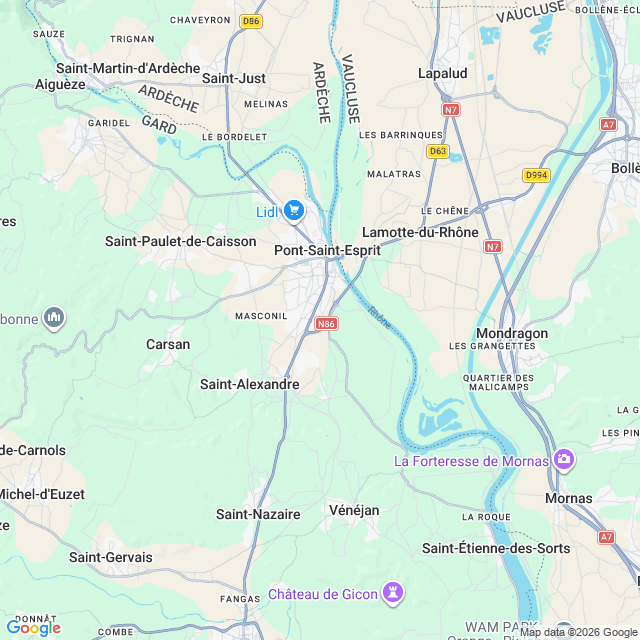 Approximate location